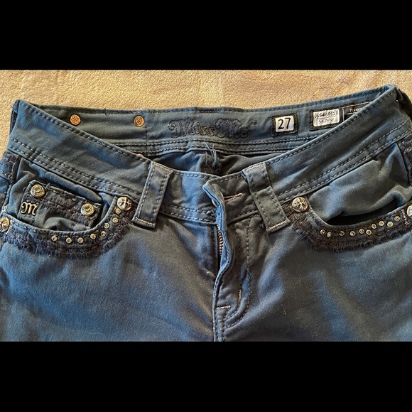 Miss Me, size 27, inseam 32, Skinny & TEAL! - Picture 4 of 5